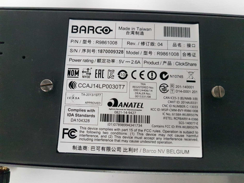 Barco ClickShare R9861008 Wireless Presentation System/Meeting - READ #