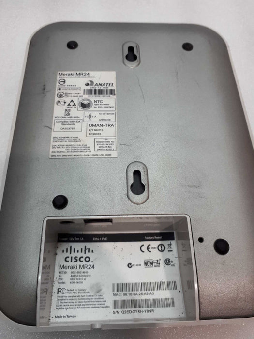Cisco MR24-HW - UNCLAIMED - Meraki Wireless Access Point- See notes &