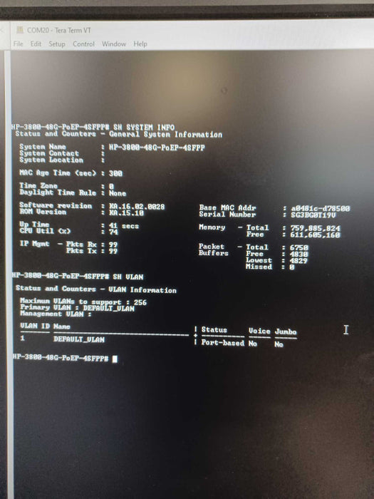 HP E3800 48G-4SFP+ J9574A PoE Gigabit Managed Switch  _