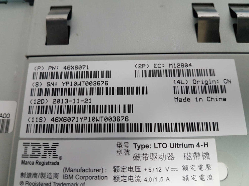 IBM LTO Ultrium 4-H (46X6071) Internal Tape Drive Q#