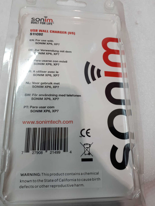 Sonim S11C02 USB Wall Charger XP6 / XP7 &