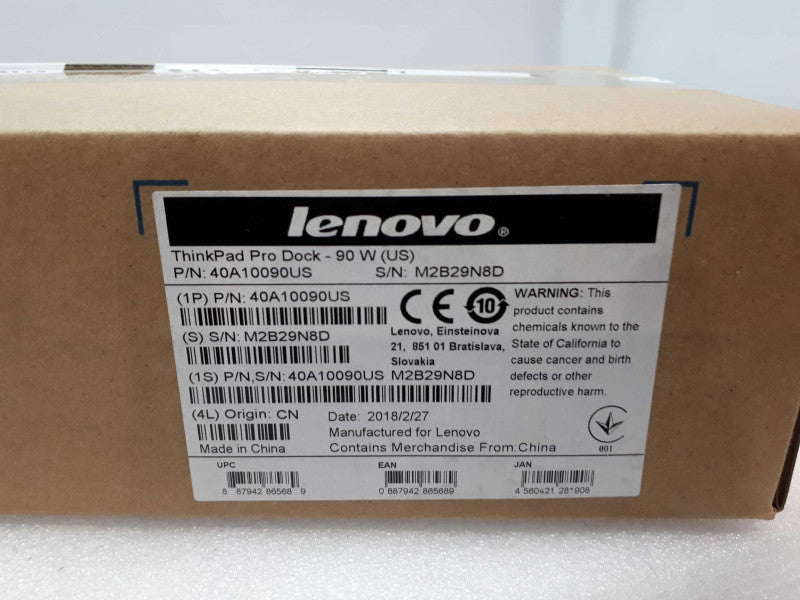 lenovo thinkpad pro dock 40a10090us docking station- brand new in Box Q&