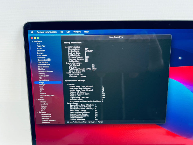 Macbook Pro 16-inch 2019 Intel i7-9750H 16GB RAM 500GB Storage