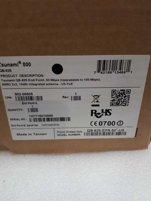 Proxim Wireless Tsunami QB-825 - with Accessories- Open Box &