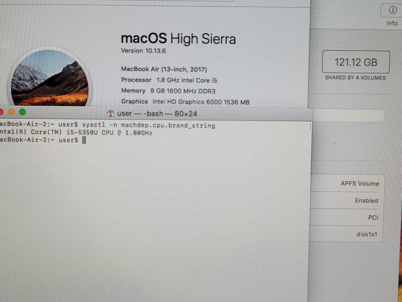 MacBook Air 2017 13\\" i5-5350, 8GB DDR3, 128GB SSD ***READ