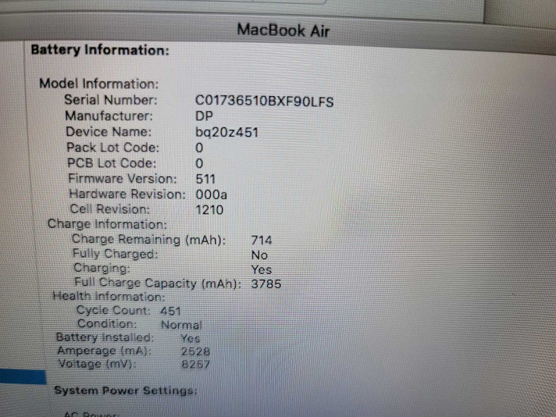 MacBook Air 2017 13\\" i5-5350, 8GB DDR3, 128GB SSD ***READ