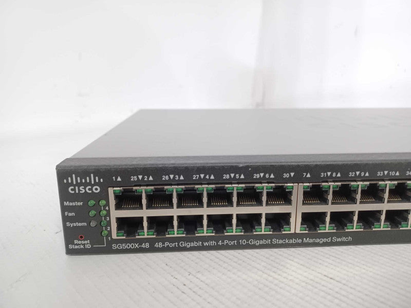 Cisco SG500X-48-K9 V04 48 Port Gigabit Stackable Managed Network Switch _