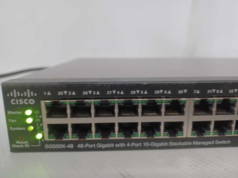 Cisco SG500X-48-K9 V04 48 Port Gigabit Stackable Managed Network Switch _