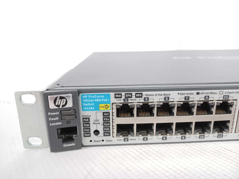 HP J9148A 2910al-48G-PoE+ 48-Port Gigabit PoE+ Switch with Brackets Q_