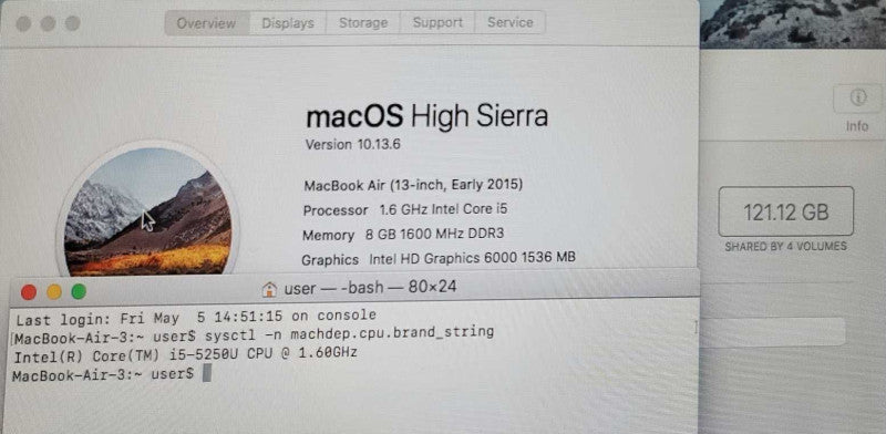 MacBook 2015 13\\" i5-5250U, 8GB DDR3, 128GB SSD  Q