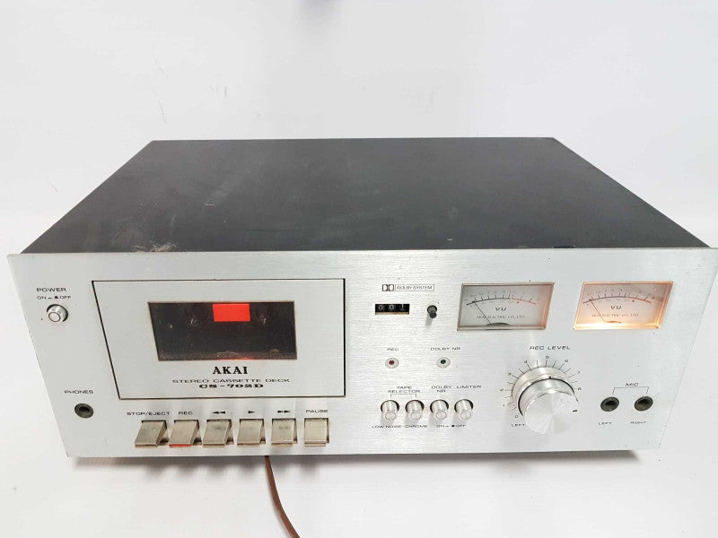 AKAI CS-702D Stereo Cassette Deck - READ #