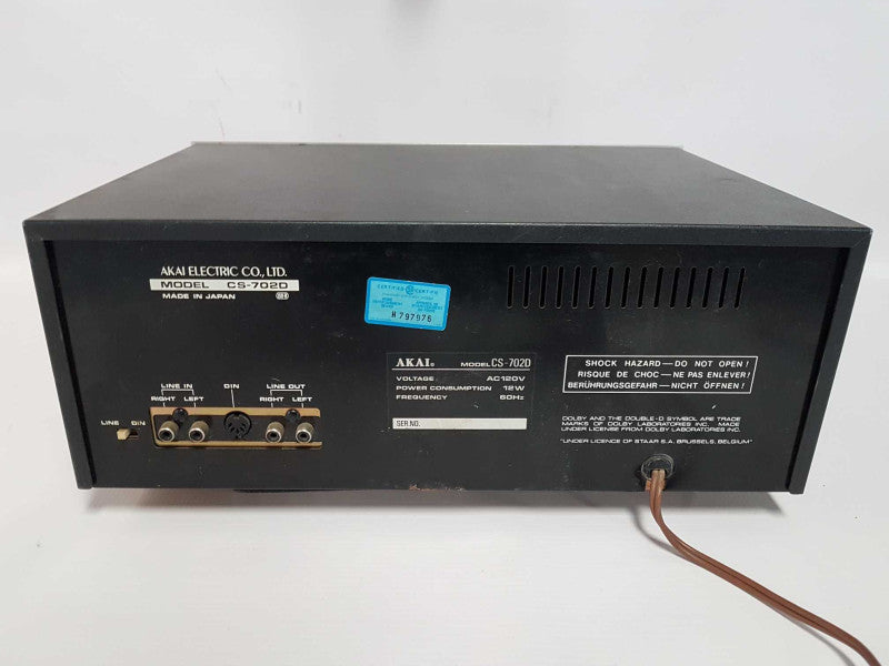 AKAI CS-702D Stereo Cassette Deck - READ #
