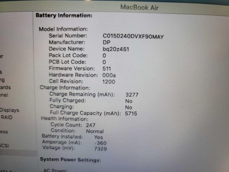 MacBook Air 2014 i5-4260U, 8GB DDR3, 500GB SSD