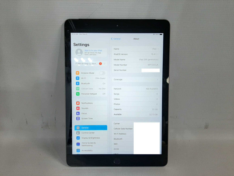 Apple iPad 5th GEN(A1822). 32GB Wi-Fi + Cellular Unlocked - Silver $