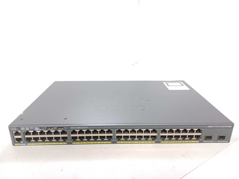 Cisco WS-C2960X-48TD-L Switch 48x Gigabit RJ-45 Ethernet 2x SFP+ Ports, SEE Q_