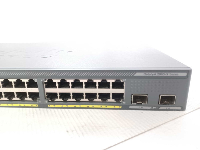 Cisco WS-C2960X-48TD-L Switch 48x Gigabit RJ-45 Ethernet 2x SFP+ Ports, SEE Q_