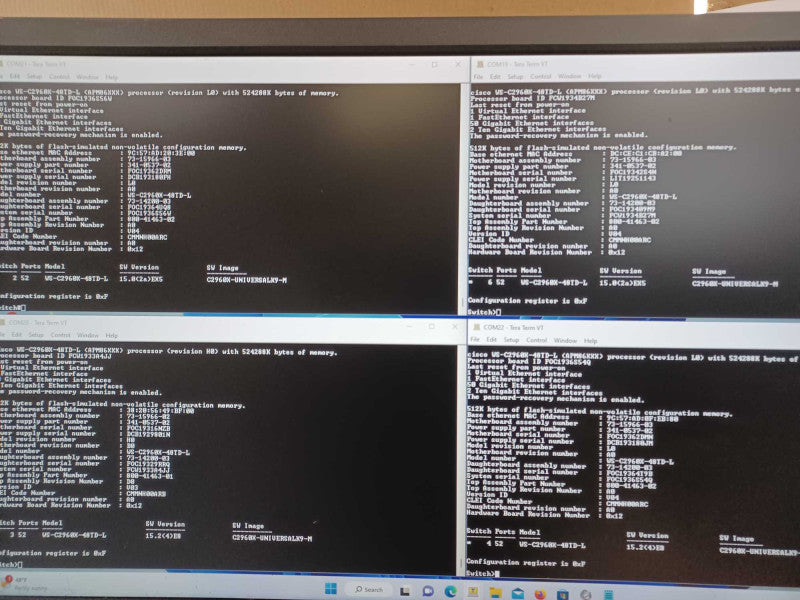 Cisco WS-C2960X-48TD-L Switch 48x Gigabit RJ-45 Ethernet 2x SFP+ Ports, SEE Q_