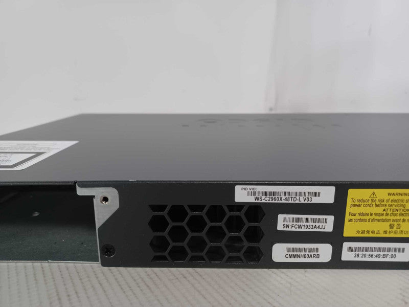 Cisco WS-C2960X-48TD-L Switch 48x Gigabit RJ-45 Ethernet 2x SFP+ Ports, SEE Q_