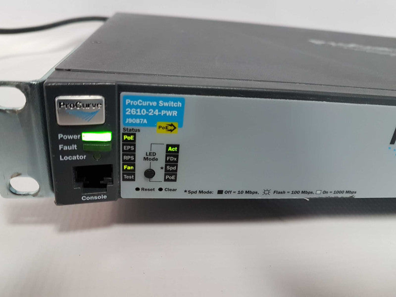 HP ProCurve Switch 2610-24-PWR J9087A POE - Factory Reset #