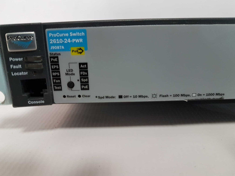 HP ProCurve Switch 2610-24-PWR J9087A POE - Factory Reset #