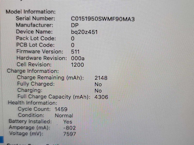 MacBook Air 2015 13\\" i5-5250, 4GB DDR3, 250GB SSD **rREAD**