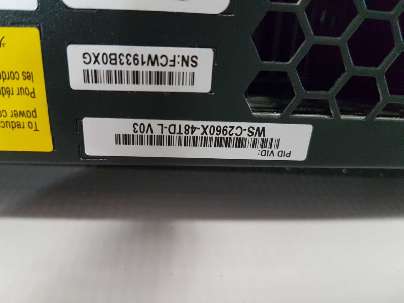 Cisco Catalyst WS-C2960X-48TD-L, 2 x 10G SFP - Stacking Module - Reset #