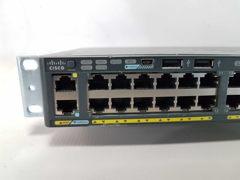 Cisco Catalyst WS-C2960X-48TD-L, 2 x 10G SFP - Stacking Module - Reset #