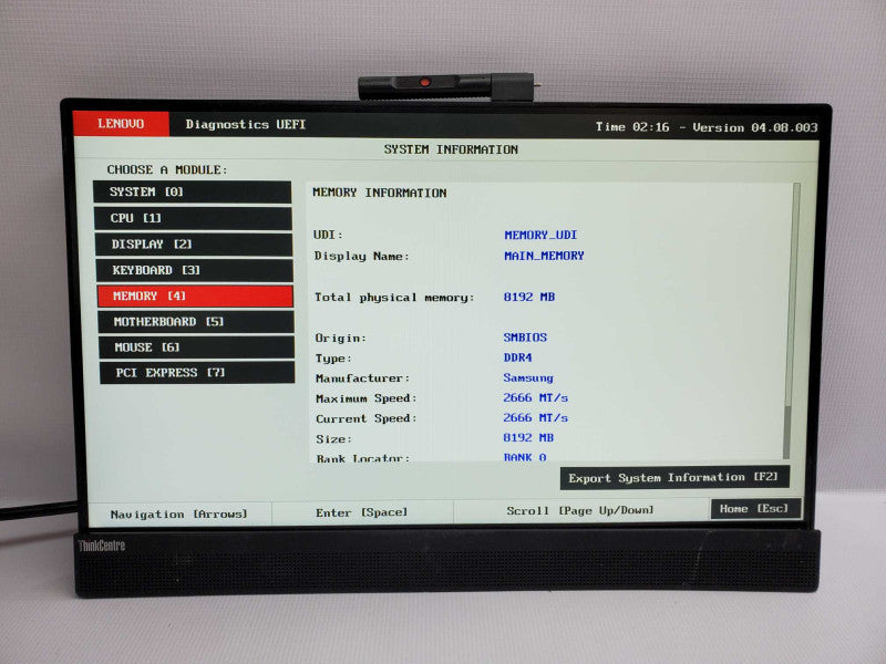 Lenovo AIO M820z Core i5-9400 @ 2.9GHz 8GB DDR4 No HDD [Read] (
