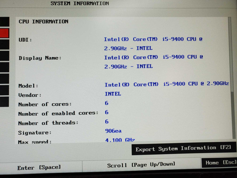Lenovo AIO M820z Core i5-9400 @ 2.9GHz 8GB DDR4 No HDD [Read] (