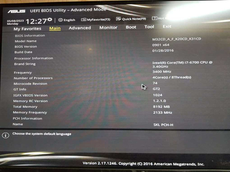 CPU, Motherboard + 8GB DDR4 Combo @ Intel i7-6700 3.40 GHZ