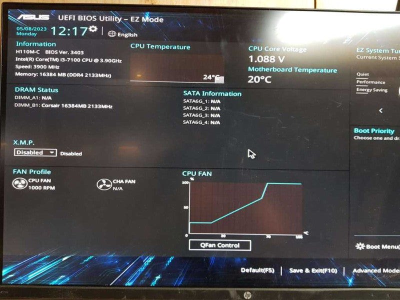 Intel i3-7100 @ 3.90 ghz, 16gb ddr4 Motherboard combo.