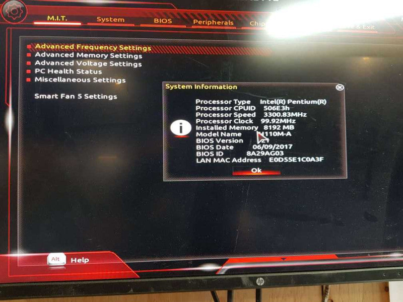 Custom PC Intel Pentium G4400 @ 3.3 GHZ 1151 8GB DDR4