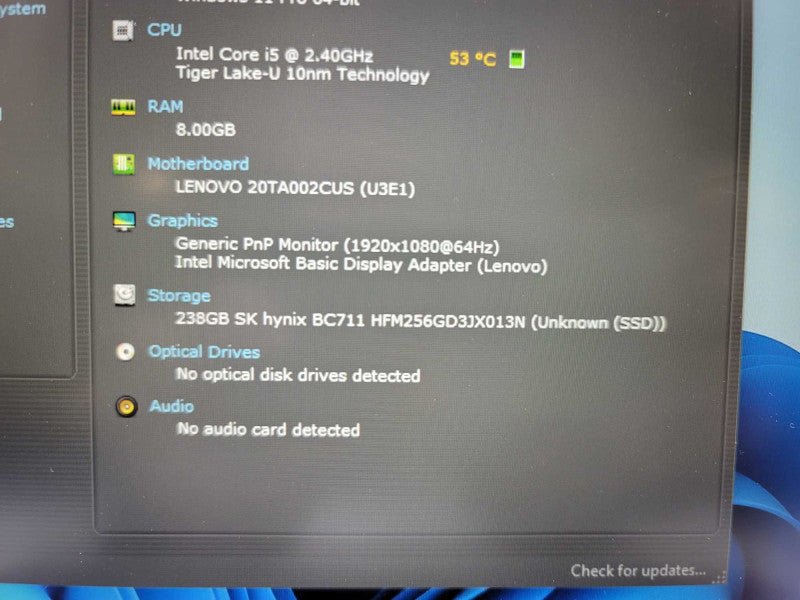 Lenovo Thinkpad E14 i5-1135G7, 8GB DDR4, 256GB SSD