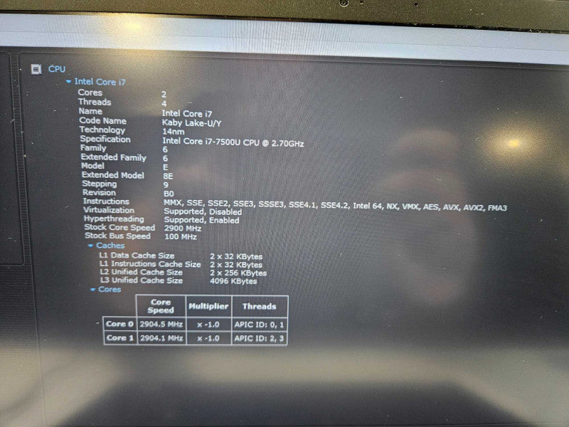 Lenovo ThinkPad X1 Carbon / i7 7500U / 8GB RAM / 256GB SSD / 14\\"