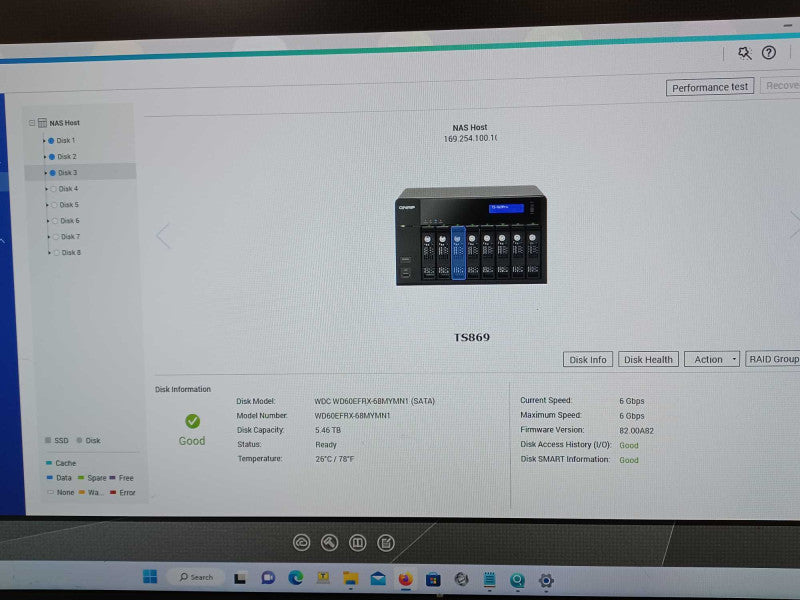 QNAP TS-869 Pro 8-Bay NAS with 3x 6TB HDDs (18TB) _