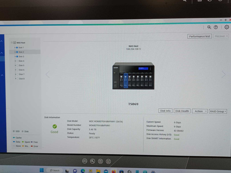 QNAP TS-869 Pro 8-Bay NAS with 3x 6TB HDDs (18TB) _