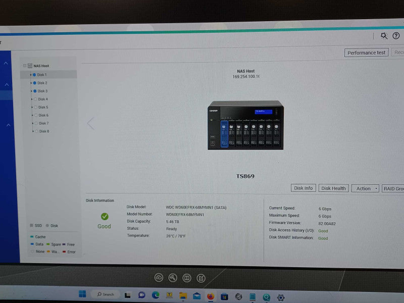 QNAP TS-869 Pro 8-Bay NAS with 3x 6TB HDDs (18TB) _