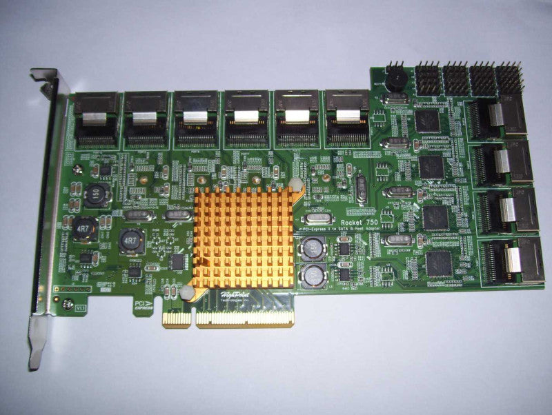 HighPoint R750 Rocket 750 40-Channel SATA 6Gb/s PCI-Express 2.0 x8 HBA Card Q*