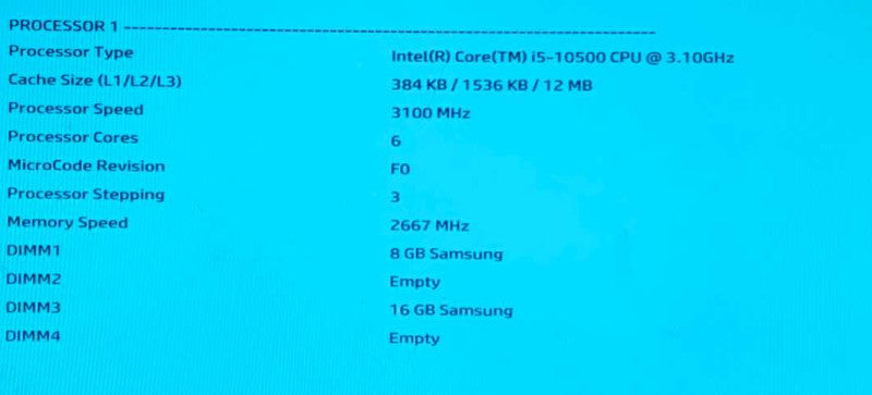 HP PRODESK 600 G6 SFF i5-10500 3.10GHZ 24GB, 256GB SSD + 4TB HDD WLAN
