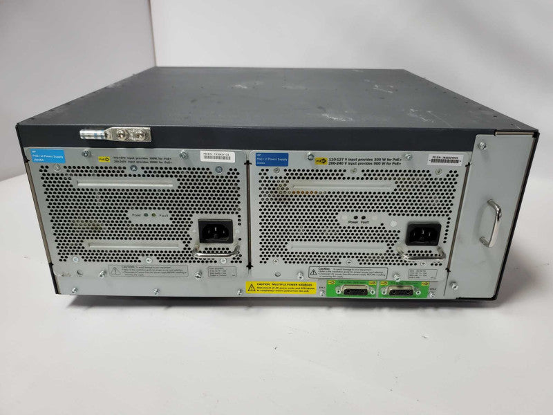 HP E5406 Switch J8697A w/ 1xJ9534A, 3x J8702A, 1xJ9536A, 2xPSU |
