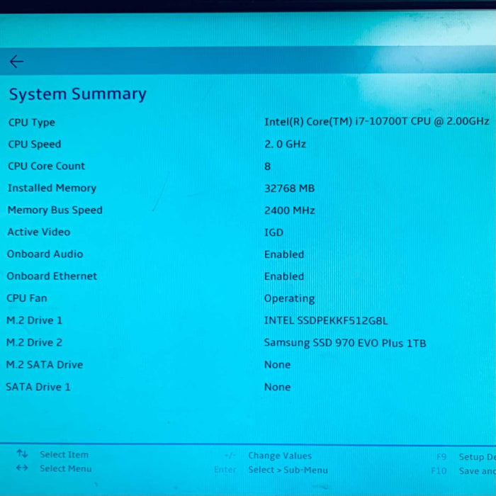 Lenovo P340 Tiny PC i7-10700T 32GB DDR4 1TB M.2 SSD + 512GB M.2 SSD