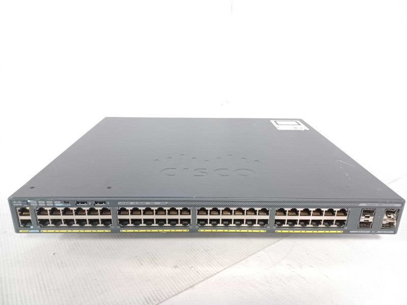 Cisco WS-C2960X-48LPS-L 48 Port GigE PoE Switch 370W AC 4x SFP, Read _