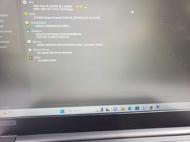 Lenovo ThinkPad E14 intel i5-10210U @ 1.60GHz / 8GB Ram / 256GB M.2