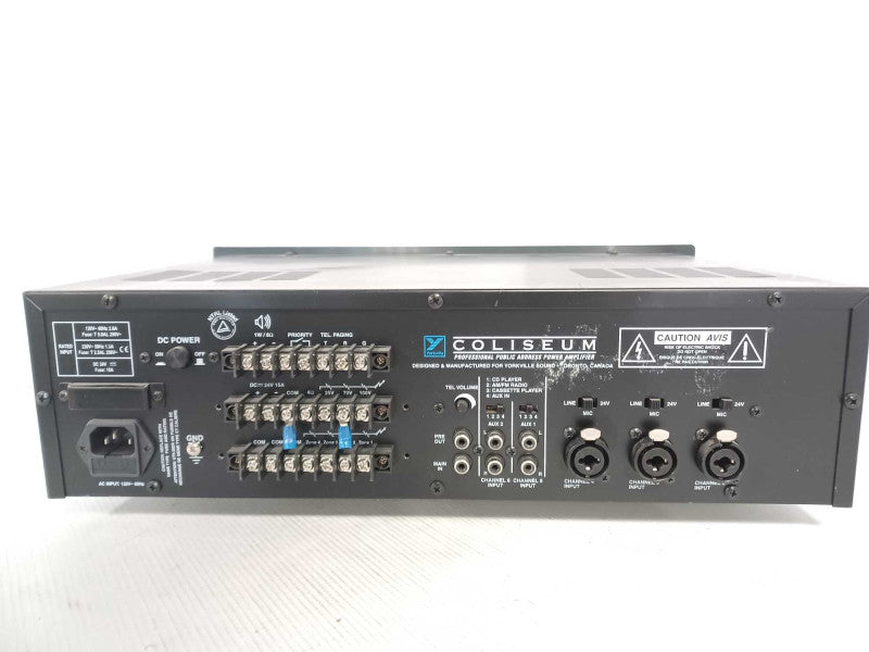 Coliseum CA1 Profesional Public Address Power Amplifier, Read _