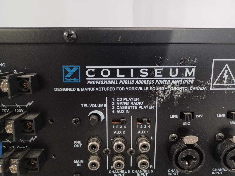 Coliseum CA1 Profesional Public Address Power Amplifier, Read _