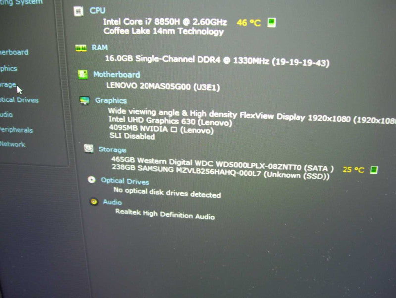 Lenovo Thinkpad P52 15.6\\" i7-8850H 6C 16GB Ram 240GB SSD Quadro P1000