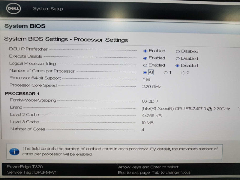 Dell poweredge T320 Xeon E5-2407 2.20ghz / 32gb ram / H310 Raid Ctrl #