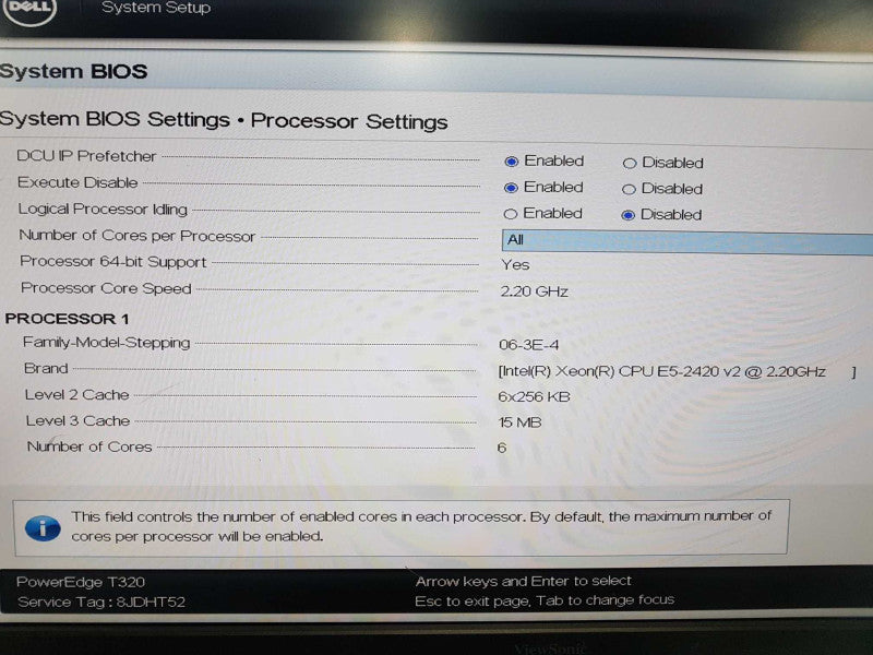Dell Poweredge T320 Xeon E5-2420 V2 @ 2.20ghz / 8gb ram / Dell S110 #