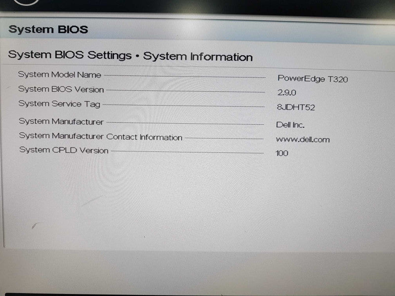 Dell Poweredge T320 Xeon E5-2420 V2 @ 2.20ghz / 8gb ram / Dell S110 #