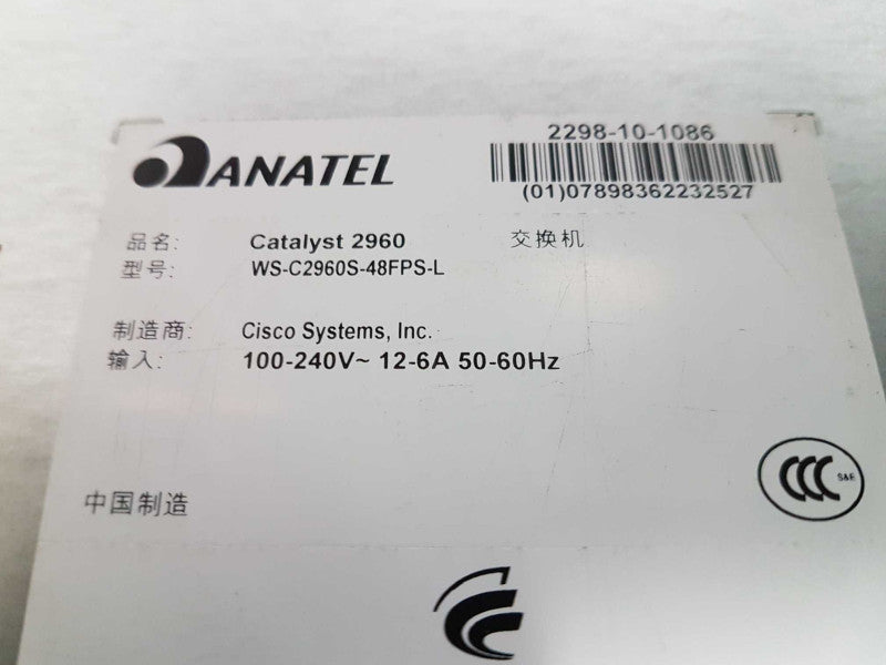 Cisco Catalyst 2960-S Series PoE+ WS-C2960S-48FPS-L  Gigabit - RESET #